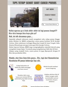 Tips Mengurangi Dampak Cuaca Panas